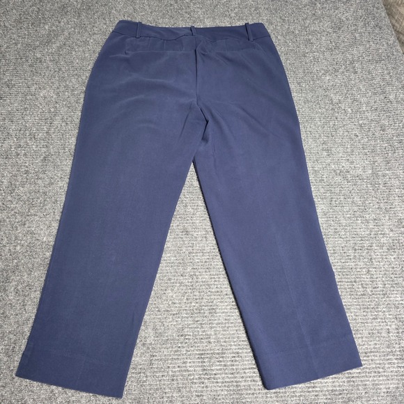 Chicos Ankle Trousers Straight Leg Stretch Pants Women's Size 1.5 Navy Blue - Picture 2 of 7